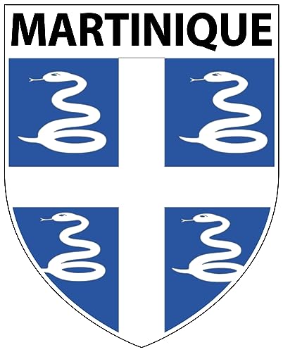 Martinique Aufkleber, groß, 9 x 8 cm – 1 Stück von SAFIRMES