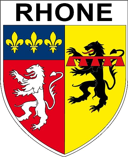Rhone Aufkleber, groß, 9 x 8 cm – 1 Stück – Rhone Departement 69 – Aufkleber Rhone von SAFIRMES