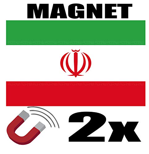 SAFIRMES 2 x Iran Flagge Magnet 6 x 3 cm Deko Magnet Iran Magnet Kühlschrank von SAFIRMES