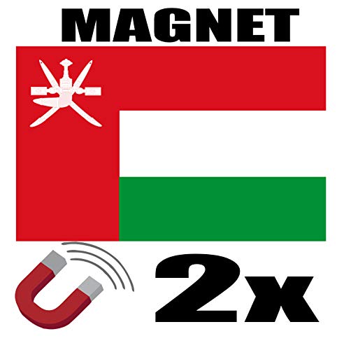 SAFIRMES 2 x Oman Flagge Magnet 6 x 3 cm Magnet Deko Oman Magnet Kühlschrank von SAFIRMES