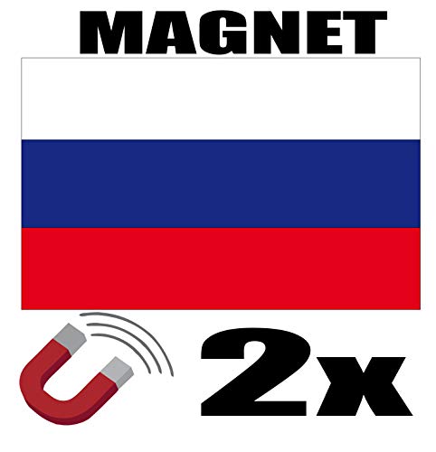 SAFIRMES 2 x Russland Flagge Magnet 6 x 3 cm Deko Magnet Russland Magnet Kühlschrank von SAFIRMES
