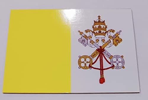 SAFIRMES 2 x Vatikan Flagge Magnet 6 x 3 cm Deko Magnet Vatikan Kühlschrank von SAFIRMES