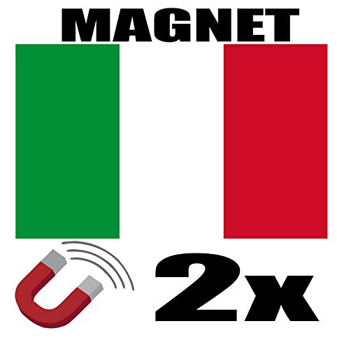 SAFIRMES 2 x Italien Flagge Magnet 6 x 3 cm Deko Magnet Italien Magnet Kühlschrank von SAFIRMES