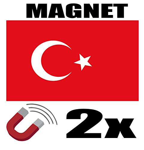 Safimes 2 x Türkei Flagge Magnet 6 x 3 cm Deko Magnet Türkei Magnet Kühlschrank von SAFIRMES