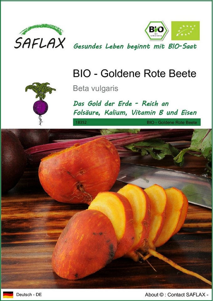 SAFLAX Gemüsesamen SAFLAX - Samen - BIO - Goldene Rote Beete SAFLAX Gemüsesamen SAFLAX - Samen - BIO - Goldene Rote Beete von SAFLAX