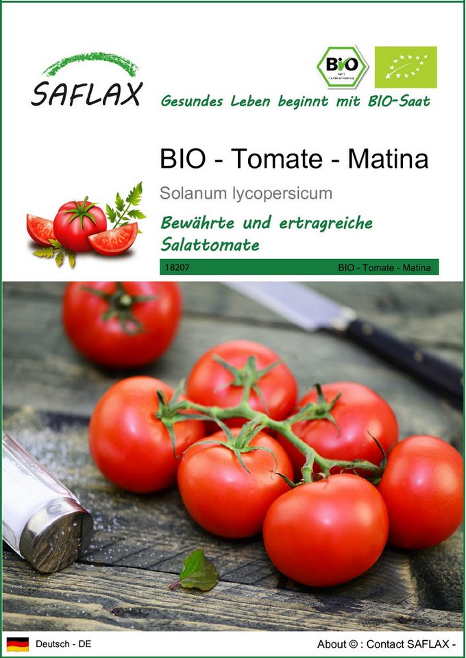 SAFLAX Gemüsesamen SAFLAX - Samen - BIO - Tomate - Matina von SAFLAX