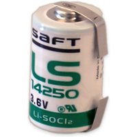 SAFT Lithium-Batterie LS 14250-CNR, 1/2AA, mit U-Lötfahne, 3,6 V-, 1200 mAh SAFT Lithium-Batterie LS 14250-CNR, 1/2AA, mit U-Lötfahne, 3,6 V-, 1200 mAh von SAFT
