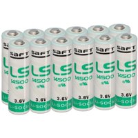 Saft - 12x Lithium 3,6V Batterie LS14500 aa - Zelle von SAFT