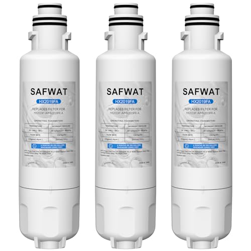 HX2019FR-A HX2019F-A Wasserfilter, kompatibel mit Hisense HRM260N6TSE HRFD560SW HRCD585BW HRFD634BW HRCD650BW HRCD586TBWB Mora MRM260N6TSE Kühlschrank (3er-Pack) von SAFWAT