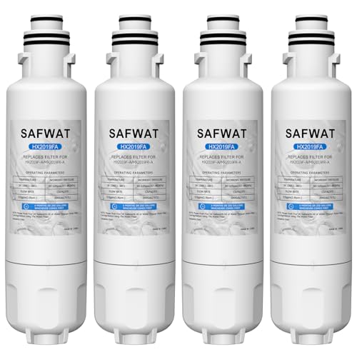 HX2019FR-A HX2019F-A Wasserfilter, kompatibel mit Hisense HRM260N6TSE HRFD560SW HRCD585BW HRFD634BW HRCD650BW HRCD586TBWB Mora MRM260N6TSE Kühlschrank (4 Stück) von SAFWAT