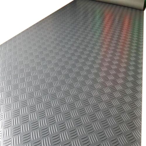 SAFWELAU rutschfeste Teppiche Bodenschutzmatte Wasserdicht - 3mm rutschfeste Vinyl-Gummi-Bodenbelagsrollen für Heim-Fitnessstudio/Lager, Schwarz(1.2X4m/4X13ft) von SAFWELAU