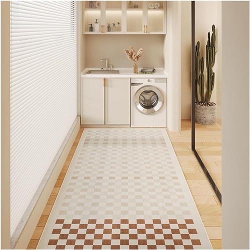 SAFWELAU rutschfeste Teppiche Teppich Extra Lange Läuferteppiche im Landhausstil Zeitgenössischer waschbarer Teppich rutschfeste Gummirückseite für Wohnzimmerküche(70cmx250cm(2.3ftx8ft)) von SAFWELAU
