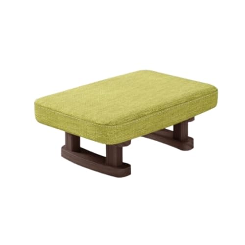 SAGELSHN Fußhocker Fußbank Fußhocker, Rechteckiger Stuhl, Tritthocker, Gepolstert, Heimdekoration, Fußstütze Fußablage für Wohnzimmer(Grün) von SAGELSHN