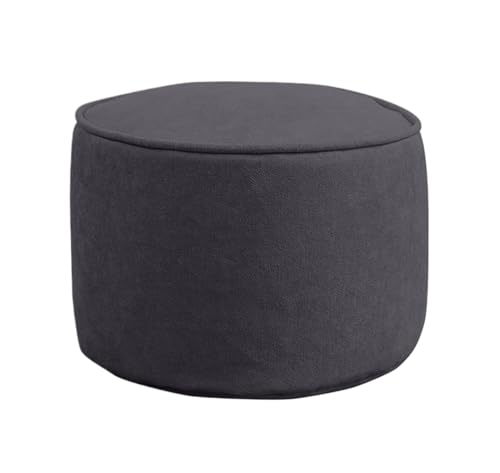 SAGELSHN Fußhocker Fußbank Fußhocker, Rund, Abnehmbar, Waschbar, Fußstütze, 1 Stück Fußablage für Wohnzimmer(Black) von SAGELSHN