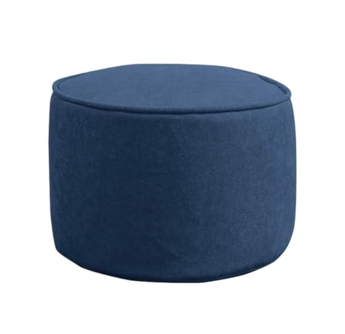 SAGELSHN Fußhocker Fußbank Fußhocker, Rund, Abnehmbar, Waschbar, Fußstütze, 1 Stück Fußablage für Wohnzimmer(Blue) von SAGELSHN