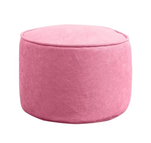 SAGELSHN Fußhocker Fußbank Fußhocker, Rund, Abnehmbar, Waschbar, Fußstütze, 1 Stück Fußablage für Wohnzimmer(Pink) von SAGELSHN