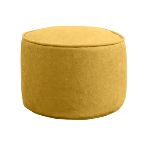 SAGELSHN Fußhocker Fußbank Fußhocker, Rund, Abnehmbar, Waschbar, Fußstütze, 1 Stück Fußablage für Wohnzimmer(Yellow) von SAGELSHN