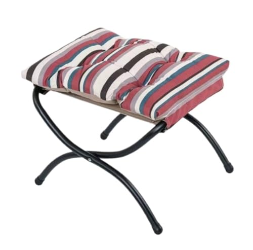 SAGELSHN Fußhocker Fußbank Klappbarer Fußstützenhocker Accent Padded Sofa Fußhocker for Lazy Chair Fußablage für Wohnzimmer(Multi-Colored) von SAGELSHN