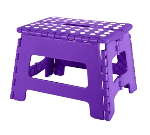 SAGELSHN Fußhocker Fußbank Klappbarer Tritthocker, Kompakter Fußhocker for Küche Und Badezimmer Fußablage für Wohnzimmer(Purple) von SAGELSHN