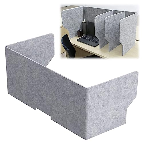 SAGIDAR Büro Desktop Schallwand, Schreibtisch Montierten Sichtschutz, Schalldämmende Trennwand Grau, 60cm/80cm/100cm, Faltbar Leicht Zu Tragen, Dicke 9mm, Kann Auf Einem Tisch Verwendet Werden von SAGIDAR