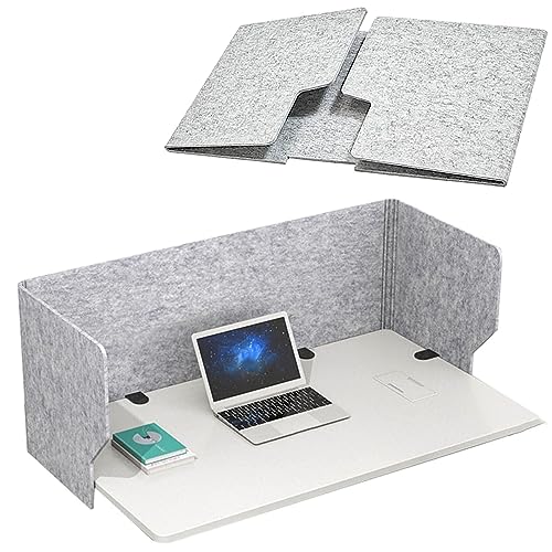 Faltbar Trennwand, Table Divider Polyesterfaser, 60/80/100cm Büro Desktop Schallwand, Tragbar Leicht, Akustische Trennwände Freistehend, Für Computer/Schreibtisch/Wohnzimmer von SAGIDAR