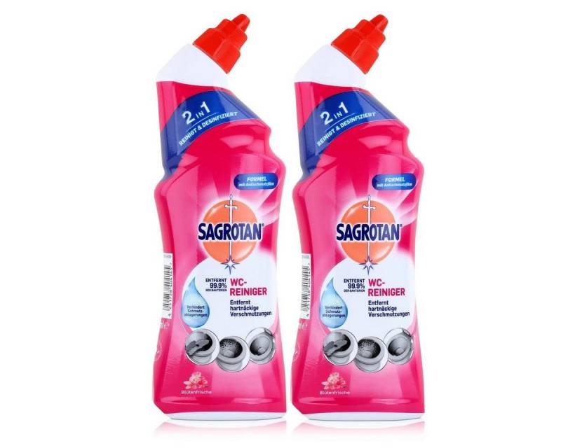 SAGROTAN Sagrotan WC-Reiniger Blütenfrische 750ml - WC-Frische (2er Pack) WC-Reiniger von SAGROTAN