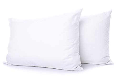 Queen-Kissenbezüge aus 100 % Bio-Baumwolle, 2er-Set, weiß, luxuriös, Fadenzahl 1000, weiche und glatte Hotelqualität, Hotelqualität, Hotelverschluss, Baumwoll-Kissenbezüge (Queen 50,8 x 76,2 cm, weiß) Queen-Kissenbezüge aus 100 % Bio-Baumwolle, 2er-Set, weiß, luxuriös, Fadenzahl 1000, weiche und glatte Hotelqualität, Hotelqualität, Hotelverschluss, Baumwoll-Kissenbezüge (Queen 50,8 x 76,2 cm, weiß) von SAHARBEDDINGS