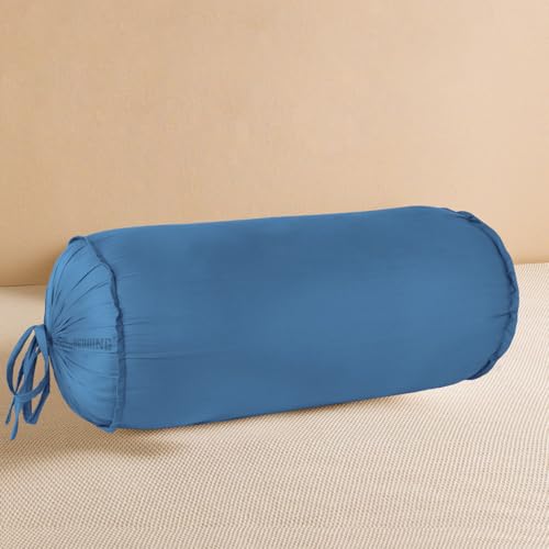 SAHARBEDDINGS Nackenrollen-Kissenbezug mit Baumwoll-Kissenbezügen für zylindrische Kissen und Kordelzug, Rundhalsausschnitt, Tintenblau, 15 x 50,5 cm, 2 Stück SAHARBEDDINGS Nackenrollen-Kissenbezug mit Baumwoll-Kissenbezügen für zylindrische Kissen und Kordelzug, Rundhalsausschnitt, Tintenblau, 15 x 50,5 cm, 2 Stück von SAHARBEDDINGS