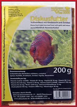 Fischfuttter Frostfutter Diskusfutter SV2000 5 x 200g Tafel (Knoblauch/Zwiebel) von SAHAWA