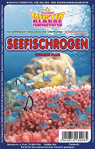 Fischfutter Frostfutter 100g Blister viele Sorten freie Auswahl für alle Zierfische und Marine Fische (MW) (Fischeier Seefischrogen 100g Blister) von SAHAWA