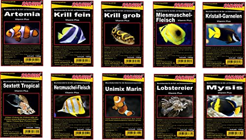 Frostfutter Meerwasser 10 x 100g Blister Fischfutter Freie Auswahl Frostfutter Meerwasser 10 x 100g Blister Fischfutter Freie Auswahl von SAHAWA