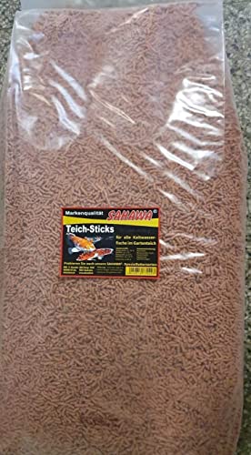 Teichfutter versch. Varianten wählen Sie selbst aus. 4 Kg Beutel Teichfutter für alle Teichbewohner (Teichsticks rot 4 Kg) von SAHAWA