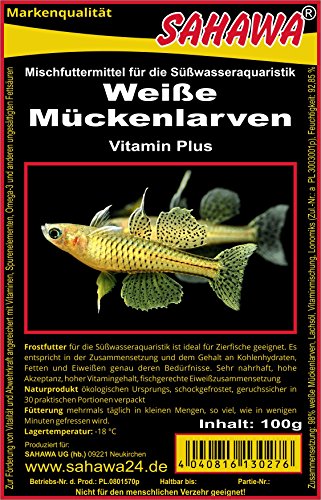 Weiße Mückenlarven, Frostfutter 5X Blister a 100g verpackt mit Trockeneis -78°C, Aquarium, Aquaristik, Fischfutter, Frostfutter Weiße Mückenlarven, Frostfutter 5X Blister a 100g verpackt mit Trockeneis -78°C, Aquarium, Aquaristik, Fischfutter, Frostfutter von SAHAWA