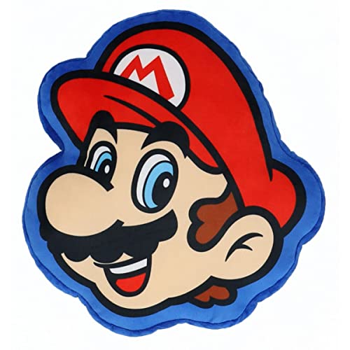 SUPER MARIO - Coussin 3D Mario - 100% Polyester - Bleu von SAHINLER créateur d'univers