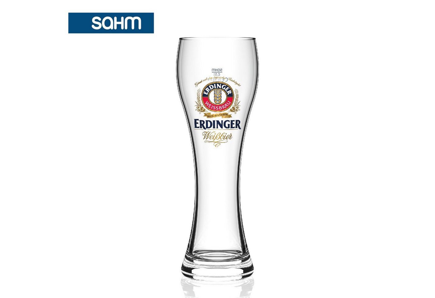 SAHM Bierglas Original ERDINGER Weizenbierglas 0,5 l Set - 6 Weizenbiergläser 0,5 l von SAHM