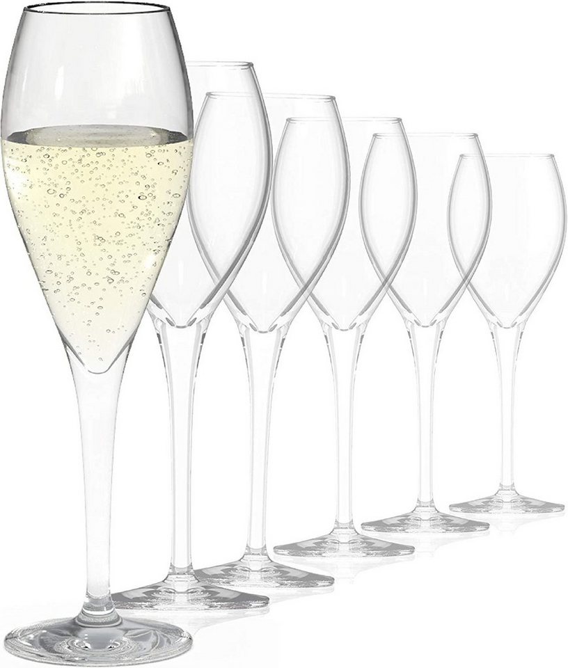 SAHM Champagnerglas Champagner Gläser 6 STK - Champagnerflöten a 220 ml, 6-teilig von SAHM