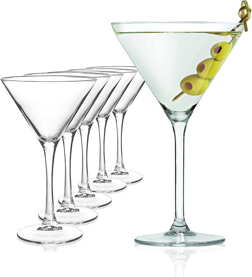 SAHM Martiniglas Martini Gläser 6er Set - 225ml Martini Glas, Cocktailgläser von SAHM