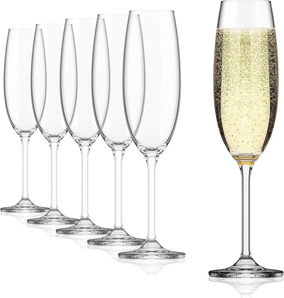 SAHM Sektglas Sektgläser Set 6 teilig- 220ml Sektglas - Prosecco Gläser von SAHM