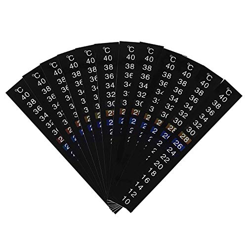 SAHROO 12 StüCke Tragbares Aquarium Aquarium Aufklebbarer Thermograph Temperatur Messung Celsius Thermometer Aufkleber von SAHROO
