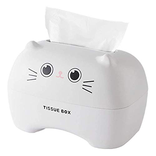 SAHROO Kosmetiktücherbox,Taschentuchspender Papierhandtuch Box, Tissue Container für Home/Office Dekoration (Weiß) von SAHROO