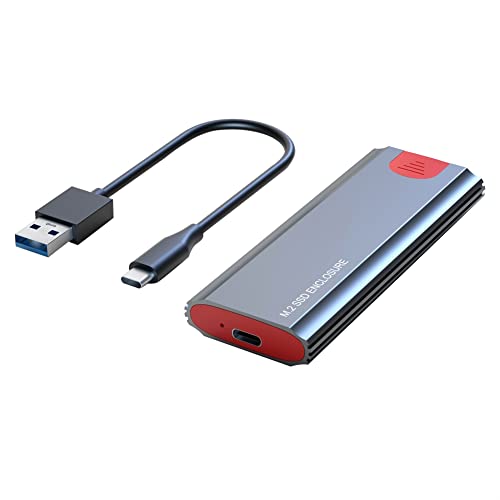 SAHROO M2 SSD GehäUse M.2 zu USB 3.1 Gen 2 10Gbps NVMe SSD GehäUse für NVMe PCIE M Key/ (B+M) Key SSD Festplatte, M2 SSD GehäUse AC von SAHROO