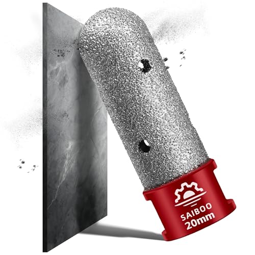 Diamant-Fingerfräs-Bit Durchmesser 20mm x M14 Gewinde zum Vergrößerung Vorhandener Löcher Formgebung Polieren Schleifen auf Keramik Fliesen Marmor Granit Arbeitsplatte, für Winkelschleifer von SAIBOO