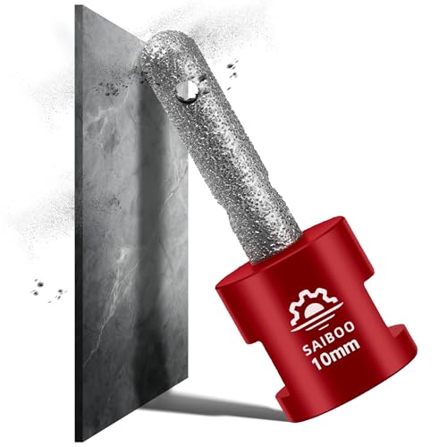Diamant-Fingerfräs-Bit Durchmesser 10mm x M14 Gewinde zum Vergrößerung Vorhandener Löcher Formgebung Polieren Schleifen auf Keramik Fliesen Marmor Granit Arbeitsplatte, für Winkelschleifer von SAIBOO