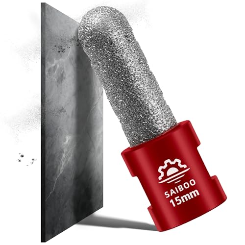 Diamant-Fingerfräs-Bit Durchmesser 15mm x M14 Gewinde zum Vergrößerung Vorhandener Löcher Formgebung Polieren Schleifen auf Keramik Fliesen Marmor Granit Arbeitsplatte, für Winkelschleifer Diamant-Fingerfräs-Bit Durchmesser 15mm x M14 Gewinde zum Vergrößerung Vorhandener Löcher Formgebung Polieren Schleifen auf Keramik Fliesen Marmor Granit Arbeitsplatte, für Winkelschleifer von SAIBOO