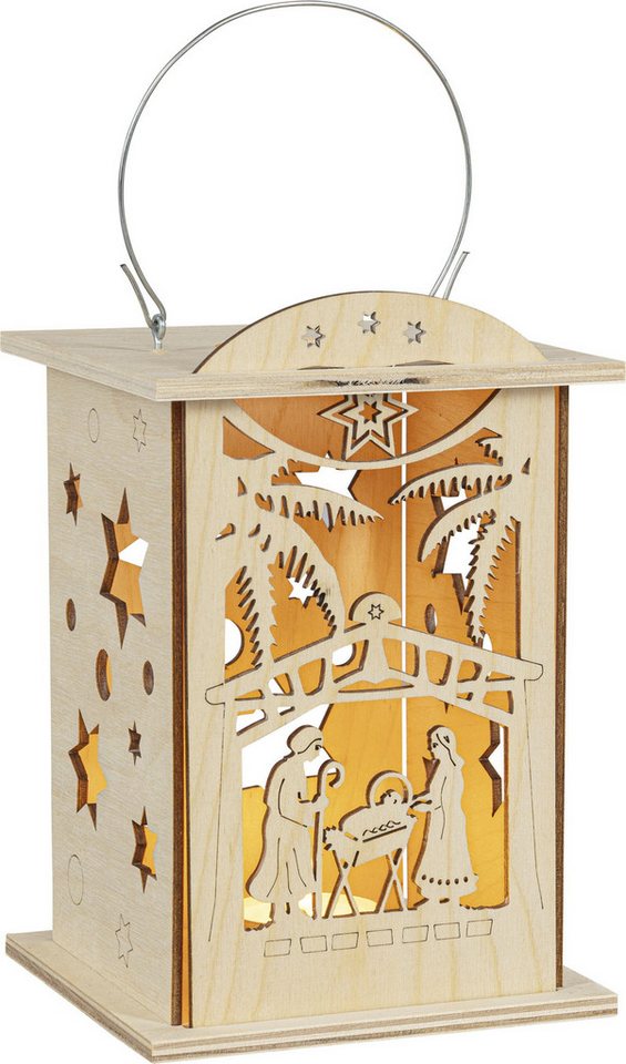 SAICO Original Kerzenlaterne Laterne Christi Geburt mit Teelicht oder LED-Beleuchtung BxHxT von SAICO Original