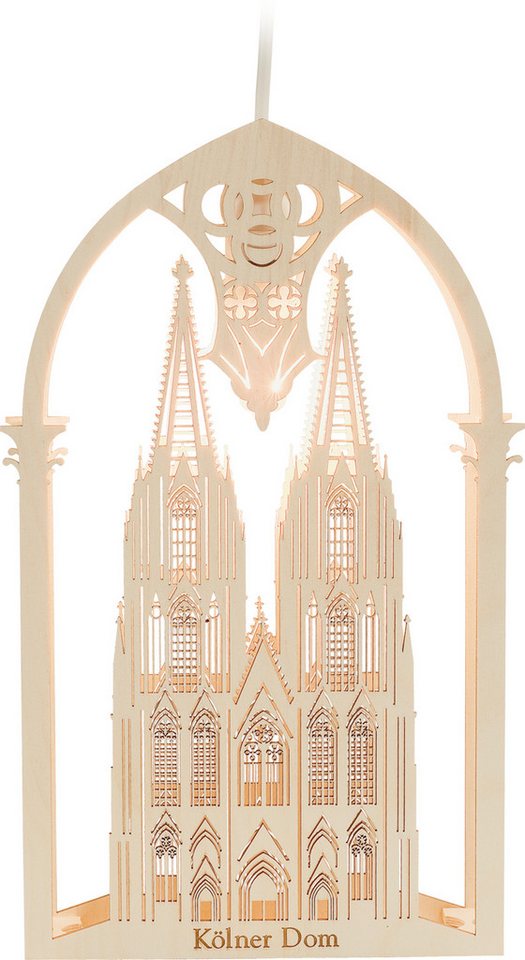 SAICO Original LED Fensterbild Kölner Dom, inkl. LED-Leuchtmittel, warmweiß, LED wechselbar, BxHxT: 18,5x32x4,5cm von SAICO Original