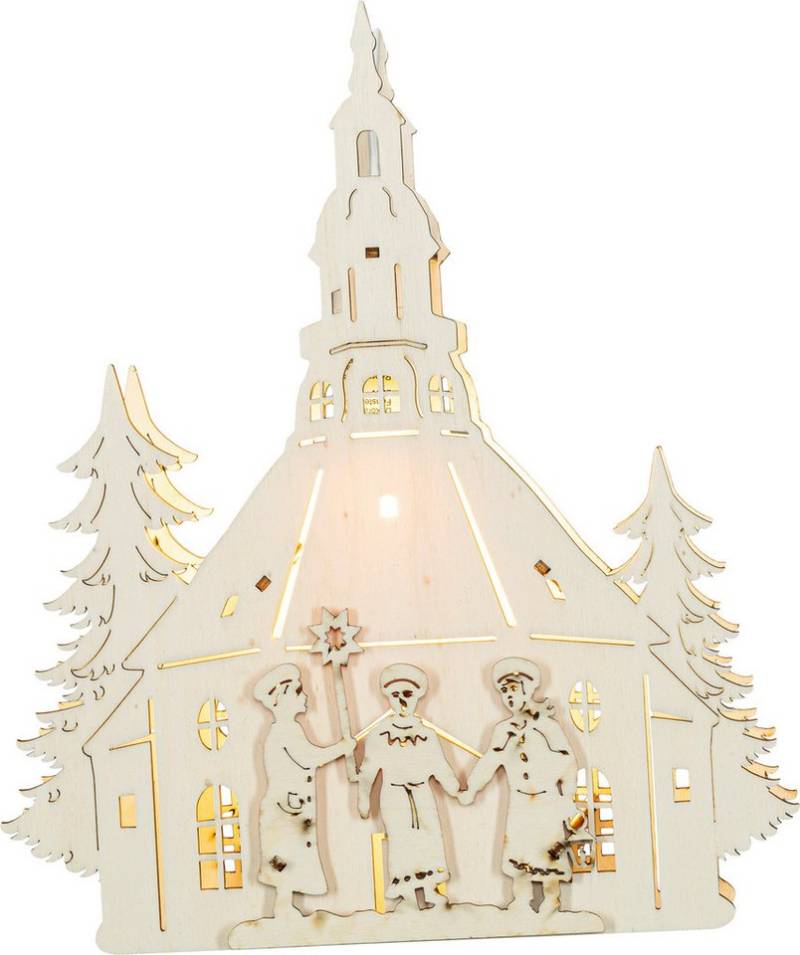 SAICO Original LED Fensterbild Seiffener Kirche, inkl. LED-Leuchtmittel, warmweiß, LED wechselbar, BxHxT: 24x28x4,5 cm SAICO Original LED Fensterbild Seiffener Kirche, inkl. LED-Leuchtmittel, warmweiß, LED wechselbar, BxHxT: 24x28x4,5 cm von SAICO Original