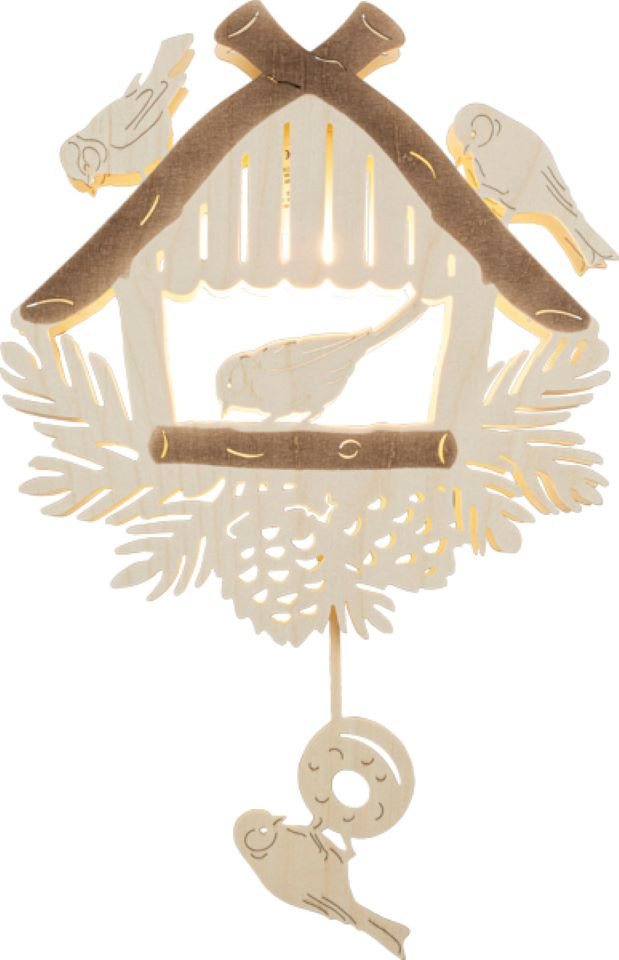 SAICO Original LED Fensterbild Vogel-Fütterung, inkl. LED-Leuchtmittel, warmweiß, LED wechselbar, BxHxT: 26x40x4 cm SAICO Original LED Fensterbild Vogel-Fütterung, inkl. LED-Leuchtmittel, warmweiß, LED wechselbar, BxHxT: 26x40x4 cm von SAICO Original