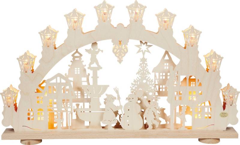 SAICO Original LED Schwibbogen 3D-Lichterbogen, Winter in der Stadt, Premium LED-Beleuchtung, warmweiß, BxHxT: 66x40x6 cm von SAICO Original