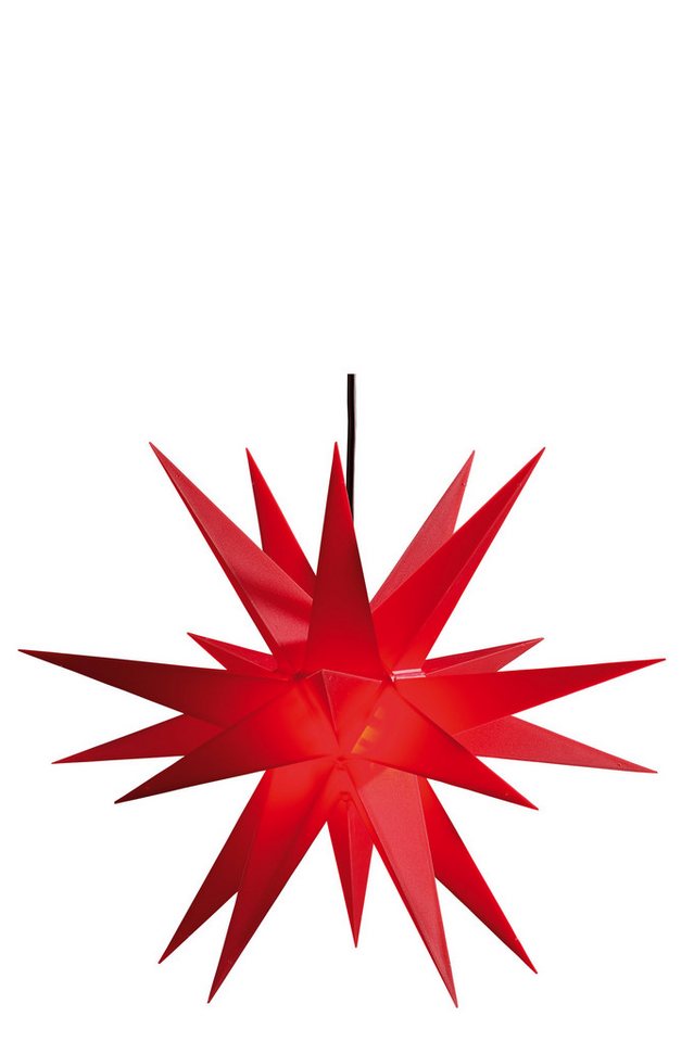 SAICO Original LED-Stern für außen rot, Ø 60cm, LED wechselbar, inklusive LED-Leuchtmittel mit Außentransformator von SAICO Original